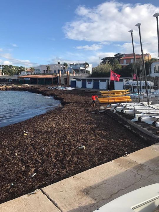 Voila l'état de notre mise à l'eau après la tempête de dimanche !!...